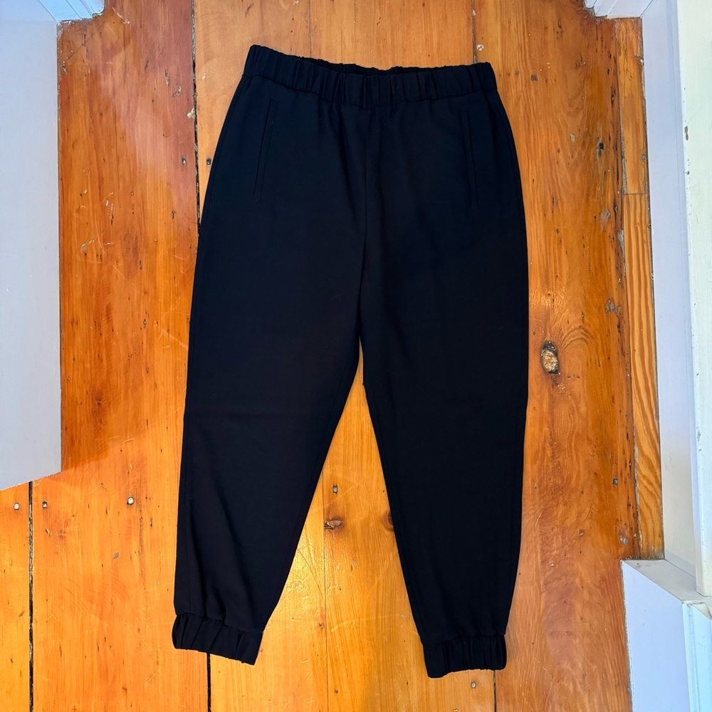 COS Clothing pull on trousers. Wool gabardine, black size 10.